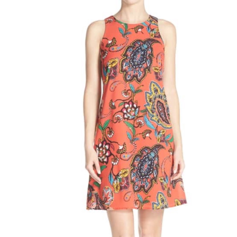 KUT from the kloth orange paisley print dress - Picture 5 of 8